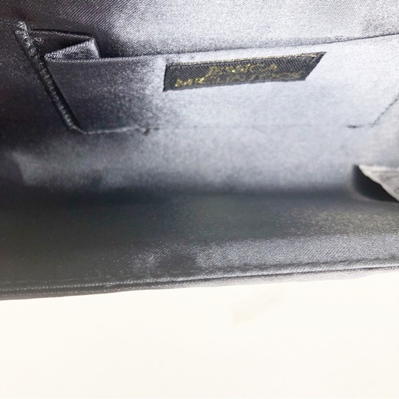Jessica McClintock gray evening clutch satin purse - Picture 5 of 13